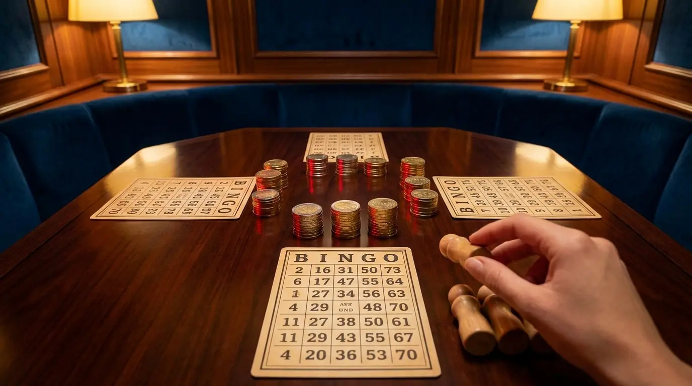 Cartones de bingo con monedas euro y colores españoles