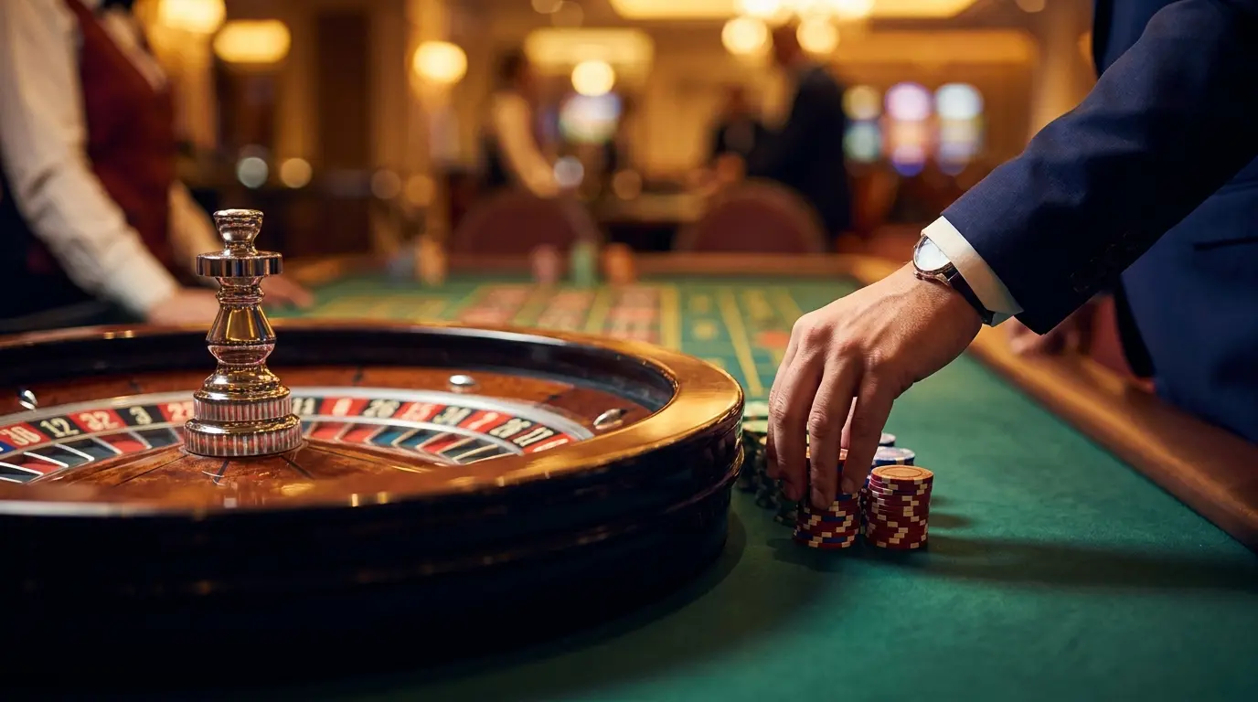 Ruleta in žetoni v barvah slovenske zastave